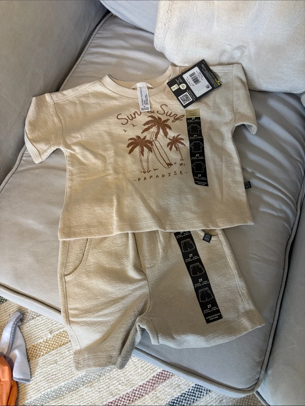 Kids Cream Palm Paradise Set